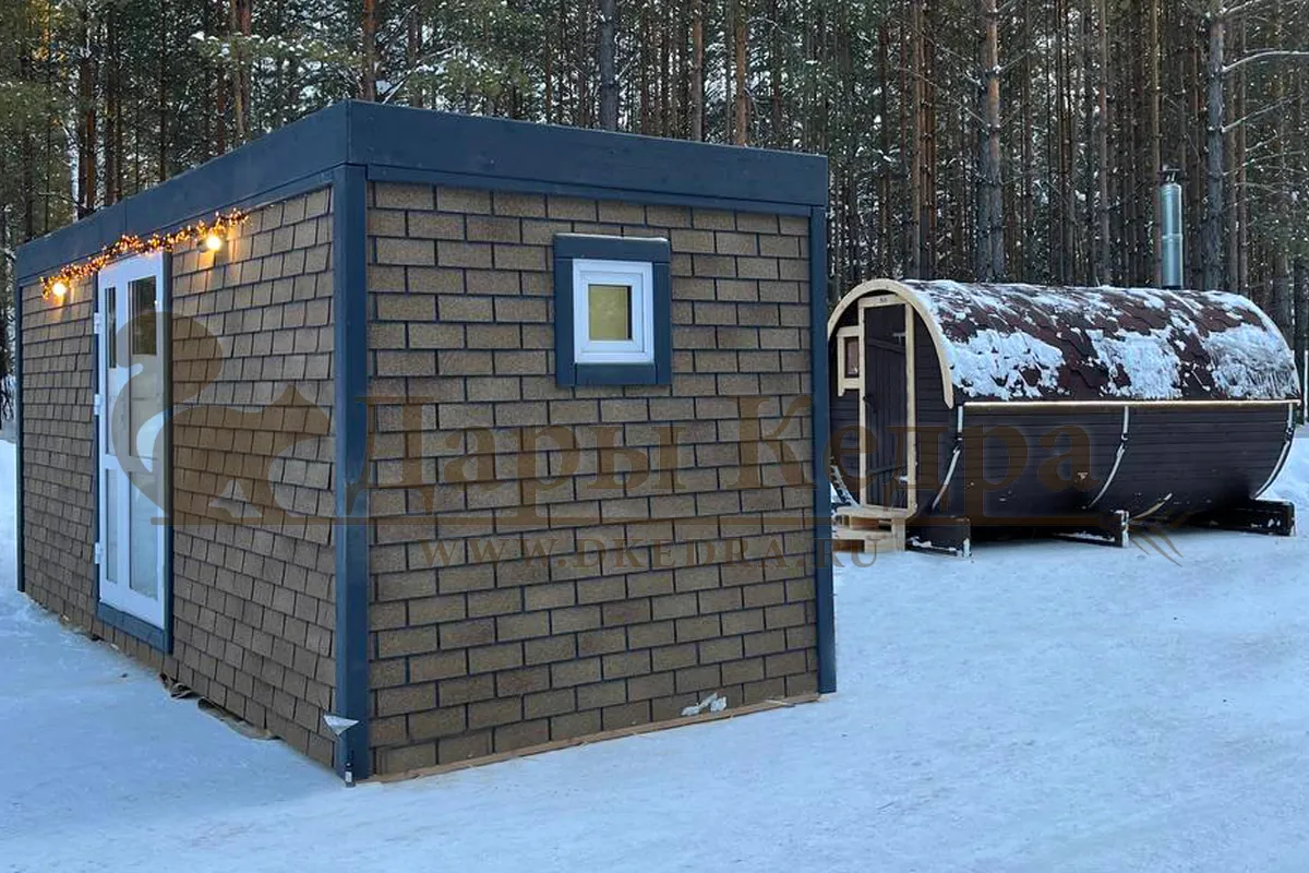 Утеплённый зимний кемпинг-дом «Панорама» с боковым входом