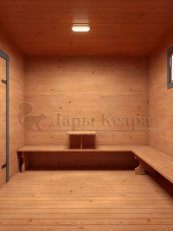 Каркасно-щитовая баня из кедра «Мега»